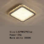 Crystal Round Ceiling Lamp Elegant LED Lighting for Bedroom & Living Room