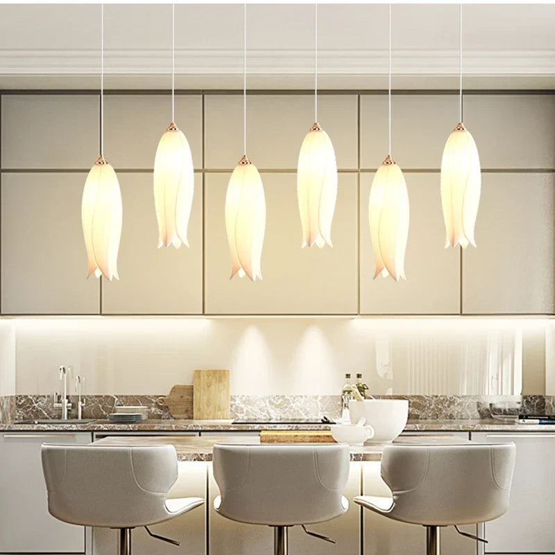 Nordic Tulip Chandelier: Multi-heads Pendant Lamp for Villa, Hotel, Restaurant, Bedroom