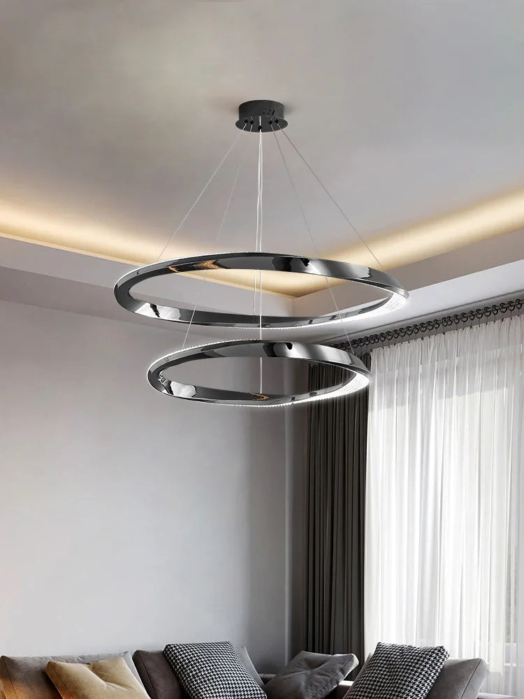 Modern Minimalist Circle Chandelier - Luxury Italian Ring Lamps