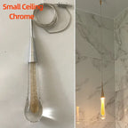 Tear Drop Crystal Glass LED Pendant Light Chandelier for Restaurant, Bar, and Staircase