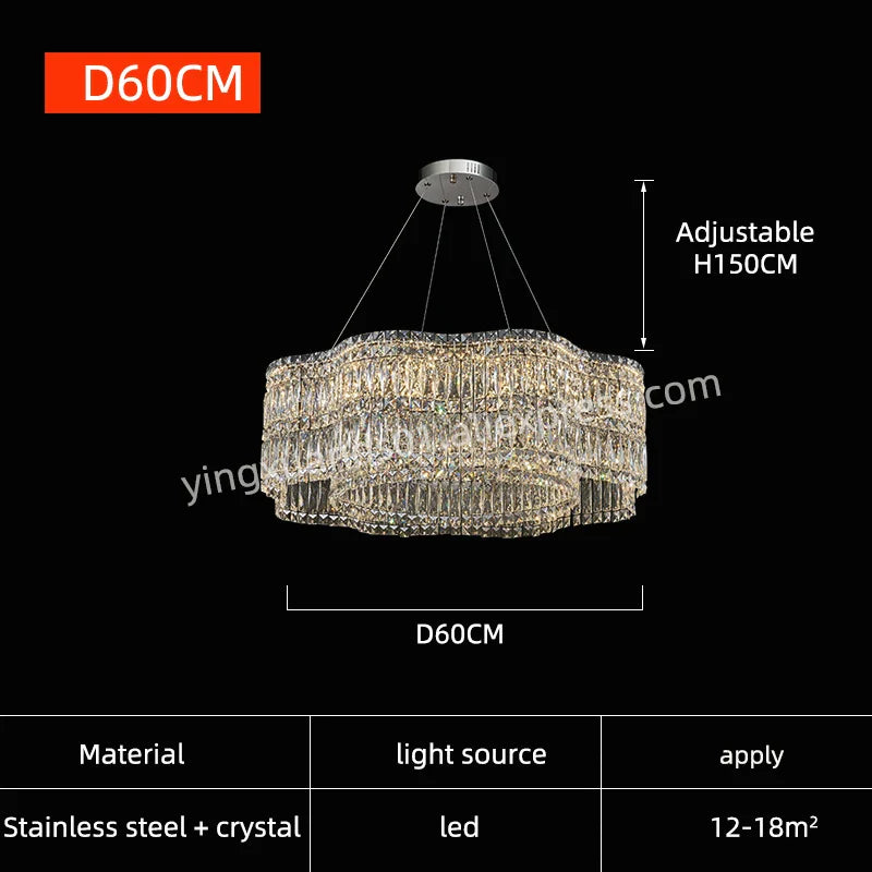 Luxury Crystal Chandelier by | Modern Living Room Pendant Lamp