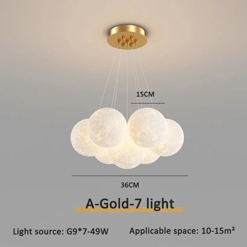 Bubble Ball LED Pendant Lights: Modern Chandelier for Living Dining Bedroom Office Decor