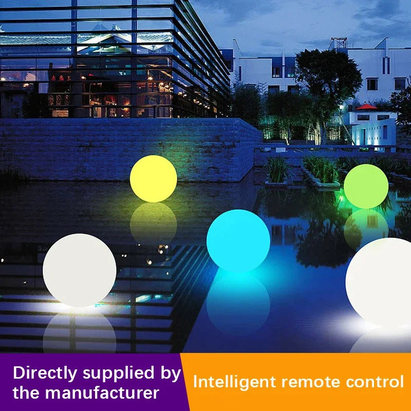 RGB Ball LED Lawn Light with Remote Control for Outdoor Garden Decoration