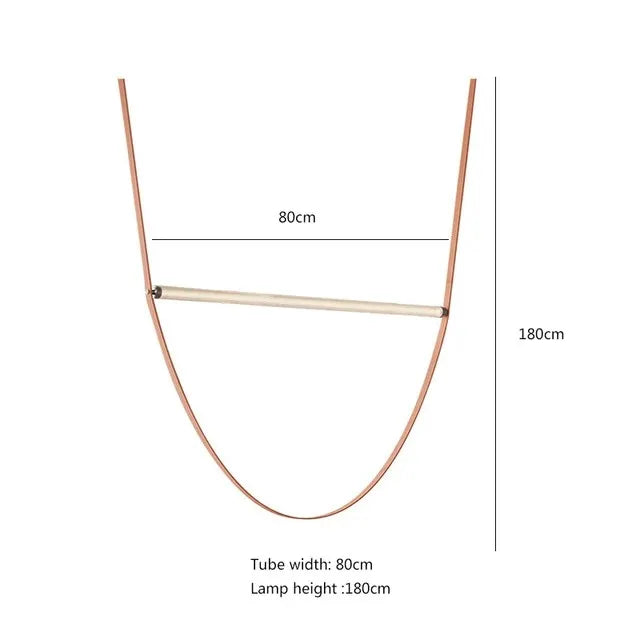 Glass Tube Pendant Lamp: Modern LED Lighting for Living Room, Duplex Villa Staircase