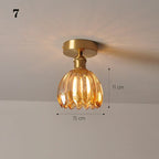Glass Shade Pendant Ceiling Lamp for Kitchen Aisle Bedroom LED Lights Fixtures