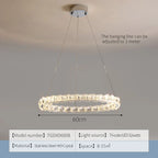 Crystal Chandelier: Modern Net Red Circle Light for Living Room, Bedroom, Restaurant