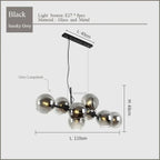 Postmodern Bean Chandelier for Living and Dining Rooms by Samsarah Lighting
