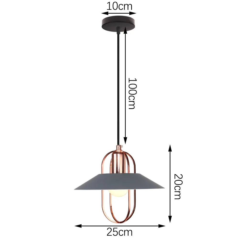 Iron Pendant Light for Dining Room, Kitchen, and Bedroom