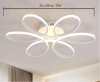Flower Chandelier: Remote Control LED Ceiling Lamp for Modern Nordic Bedroom & Living Room