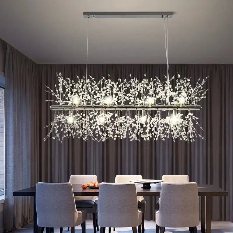 Dandelion Art Crystal Chandelier: Nordic Modern Luxury for Living Room & Restaurant