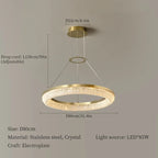 Nordic Crystal LED Ceiling Chandelier for Dining Room Kitchen Living Room