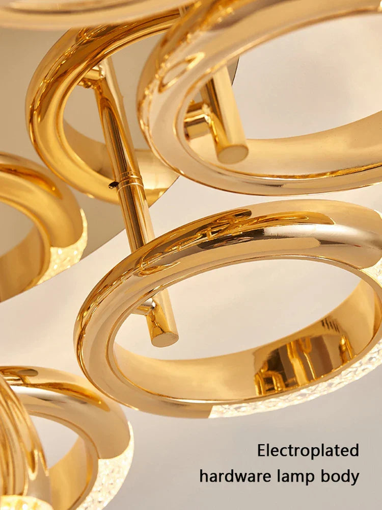 Circle Ring LED Ceiling Light - Modern Minimalist Luxury Acrylic Bedroom Lighting Fixtures