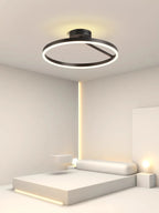 Nordic Minimalism LED Ceiling Chandelier in White/Black Aluminum