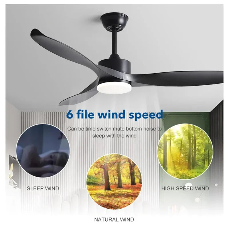 Pure Copper DC Motor Remote Control Ceiling Fan with Light