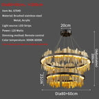 Luxury Modern Chandelier Circle Pendant Light for Living Room by Afralia™