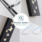 Butterfly Pattern LED Outdoor Wall Sconce Black, Garage Yard Decor Lighting