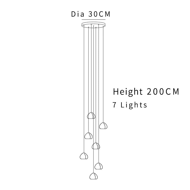 Crystal Ball Chandelier: Modern LED Stair Chandelier for Living Room, Kitchen, and Loft