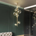 LED Bubble Chandelier Clear Glass Ball Pendant Lamp for Dining Room & Bar