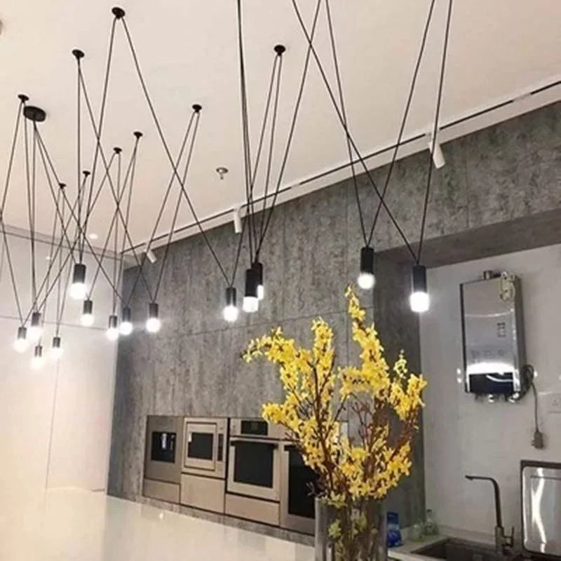 Geometric Pendant Lamp Modern Simple Lights Decoration Vintage Kitchen Coffe