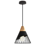 Wood Pendant Lamp: Nordic Macaron LED E27 Industrial Hanging Light for Home Decor