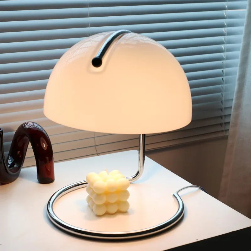 Glass Table Lamp: Nordic Minimalist Retro Light for Bedroom, Restaurant, or Bar