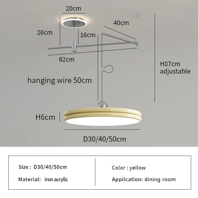 Nordic Swinging Arm LED Pendant Lights for Dining Table by Afralia™