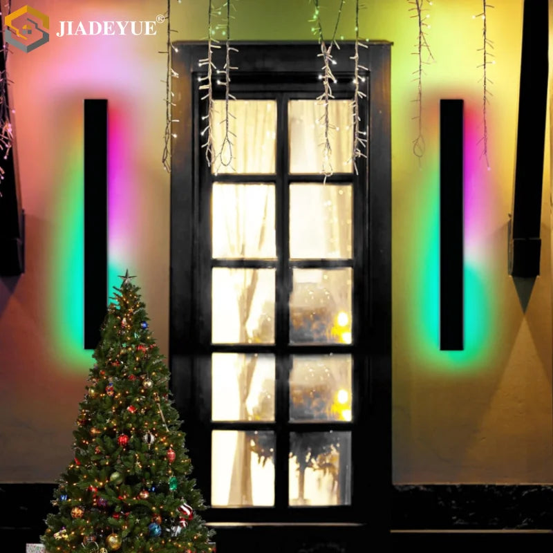 RGB Long Wall Lamp: Smart Remote Control, Indoor/Outdoor, IP65, Christmas, Home Decor