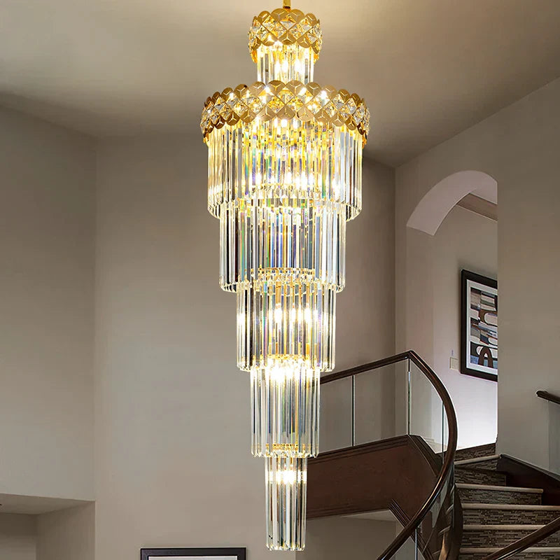 Light Luxury Crystal Chandelier for Elegant Villa Living Room & Hotel Lobby