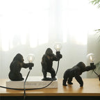 Nordic King Kong Resin Floor Lamp: Modern, Customizable LED Animal Light