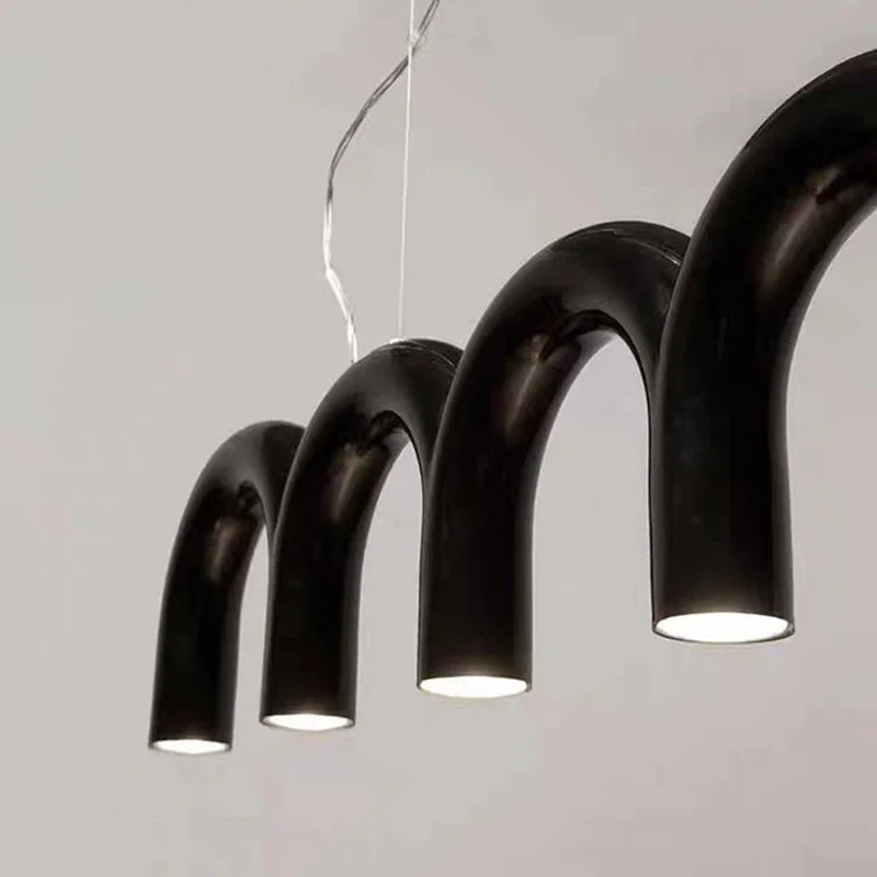 Nordic Arch LED Chandelier: Modern Art U-shaped Pendant Lamp for Kitchen, Dining, and Bar décor