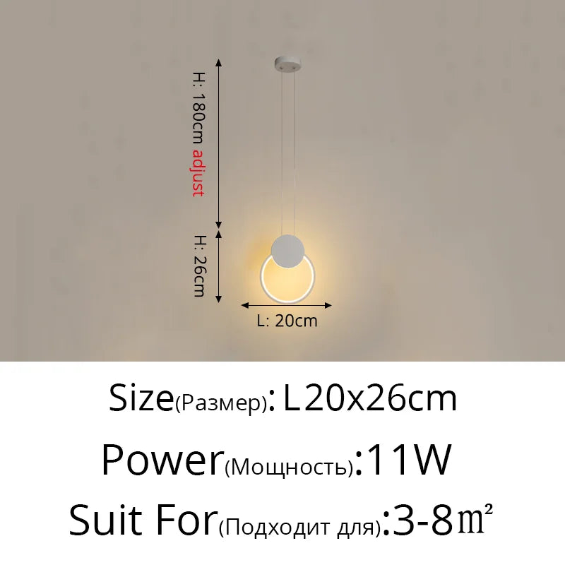 Modern LED Pendant Lights for Living Room Bedroom Bar Decor Lighting