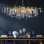 Elegant Gold Crystal Chandelier for Modern Luxury Living Spaces