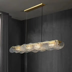 Art Glass Dining Table Chandelier: Modern Luxury LED Hanging Light Fixtures