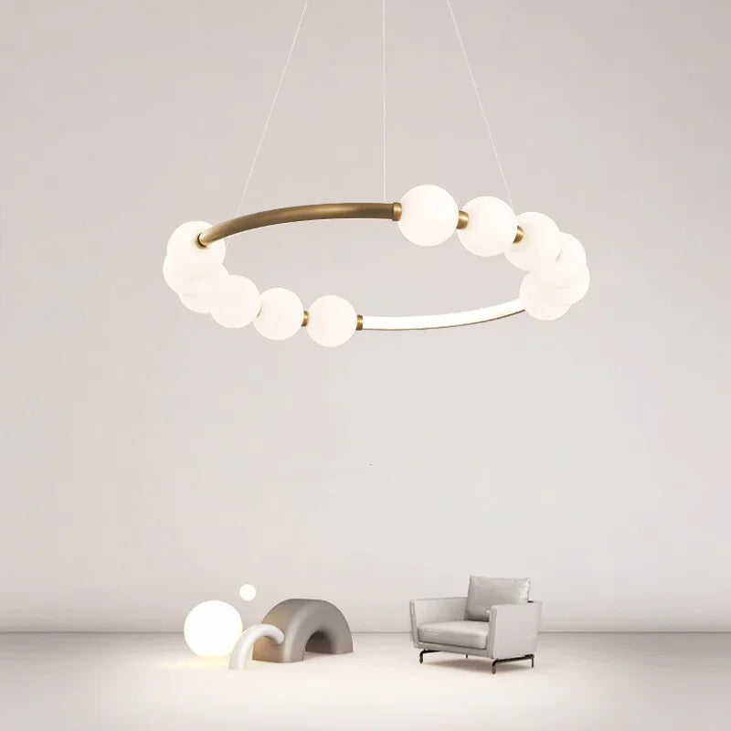 Modern Minimalist Circular Chandelier for Restaurant Living Room Bedroom