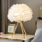 Feather Table Lamp: Romantic Goose Decor for Bedroom, Living Room, Coffee Shop & Wedding