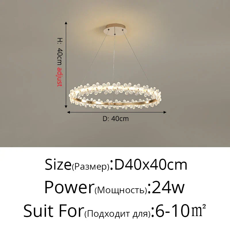 Crystal LED Chandelier for Home Decor & Luxury Lighting