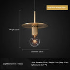 Gold LED Pendant Light – Luxury Nordic Retro Design