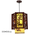 Antique Wood Pendant Lights for Dining Room, LED Living Room Decor Lighting Fixtures