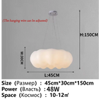 White Cloud LED Chandelier for Children's Room and Living Area