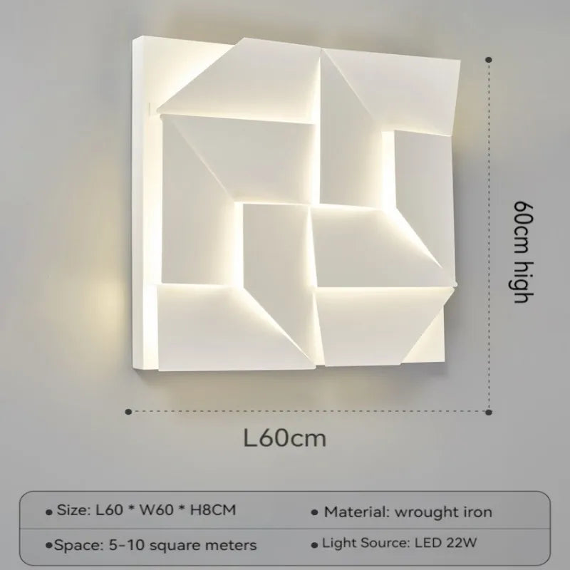 Nordic White LED Wall Lamp - Modern Simple Interior Bedside Lighting