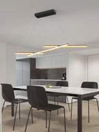 LED Strip Pendant Chandelier for Living Dining Kitchen Island, Minimalist Home Decor Fixture