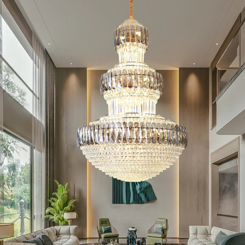 Luxury Crystal Chandelier for Villa Duplex, Hotel Lobby, and Restaurant
