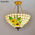 Stained Glass Tiffany Chandelier Pendant Light for Mediterranean Home Decor