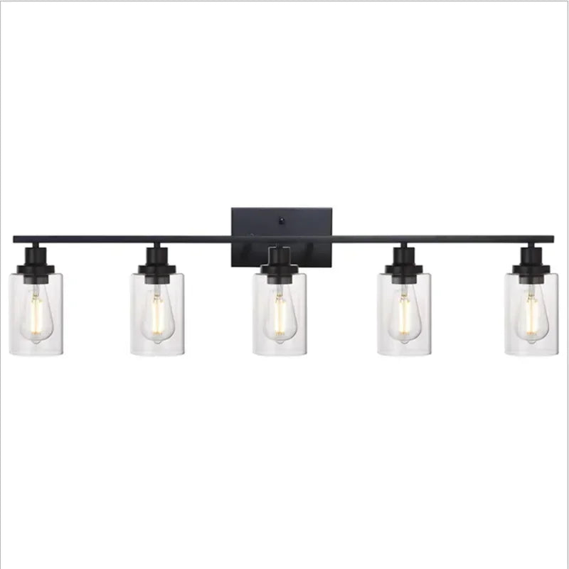 Vintage Industrial Wall Sconce Light with Clear Glass Shade for Living Room & Kitchen