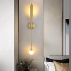 Golden Inclined Tube Wall Lamp for Modern Luxury Living Room Bedroom Décor