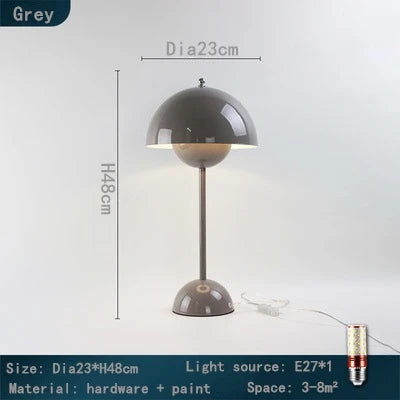 Iron Mushroom Shape Macaron Table Lamp - Modern Minimalist LED Home Decoration
