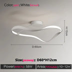 Modern Minimalist LED Ceiling Lamp for Master Bedroom and Book Room