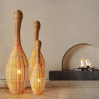 Bamboo Floor Lamp: Unique Rattan Light for Living Room, Bedroom, Teahouse Decor