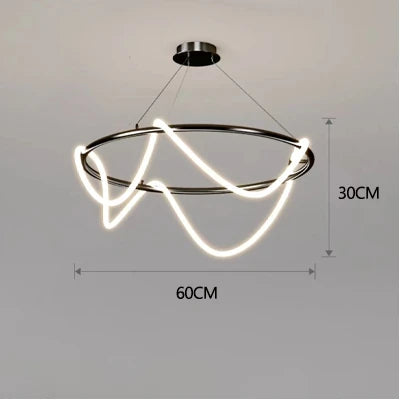 LED Long Hose Chandelier for Dining Room Kitchen Bar Pendant Lamp