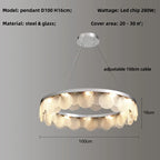 Modern Chrome Steel Ceiling Chandelier: Stylish LED Ceiling Lights for Living Room Décor